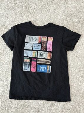 Taylor Swift Albums Graphic Tee with Colorful Matchbox Print size small
